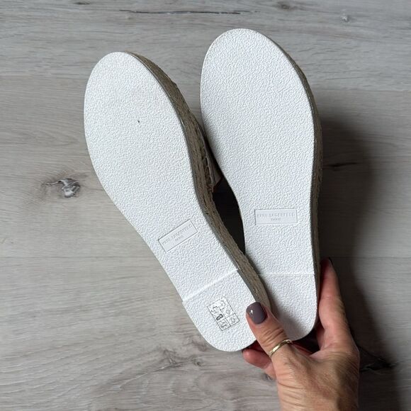 Karl Lagerfeld Logo Embroidery Platform Espadrille Women Cherie white size 8 NWT - Picture 8 of 9